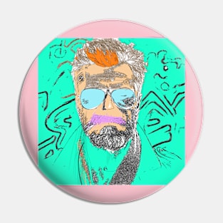 colorful serious man Pin