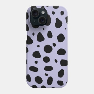 Lilac and Black Cheetah Print Animal Print - Light Purple Phone Case