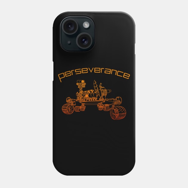 Perseverance Mars Rover Nasa Schematic Design Phone Case by The Shirt Genie