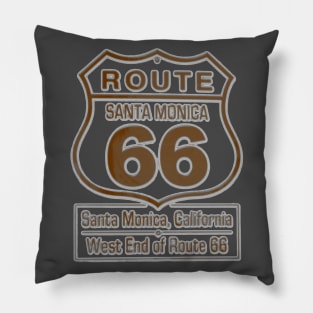 Route 66 Sants Monica Pillow