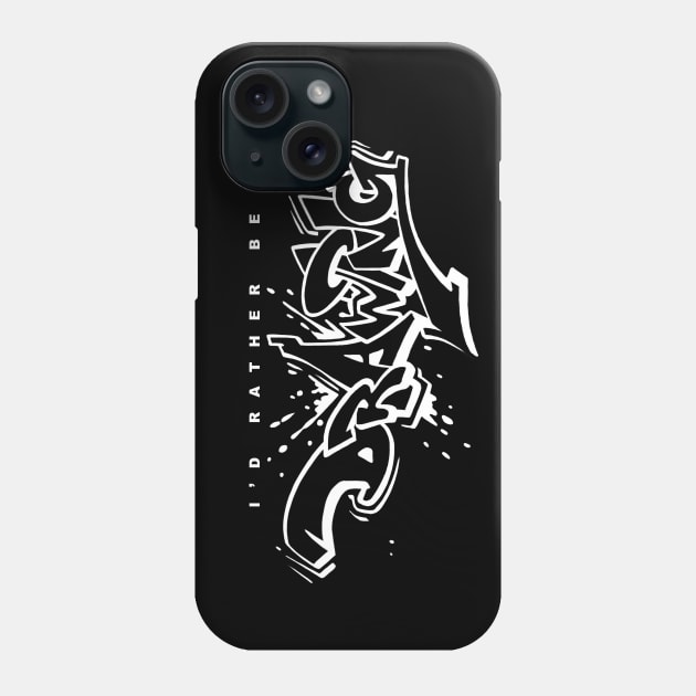 I'd Rather Be Drawing - TextWhite Phone Case by LeoNealArt
