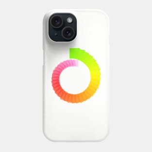 Infinity spiral green to red Phone Case