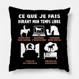 drole cadeaux cheval d'équitation , poney pour cavaliére Pillow