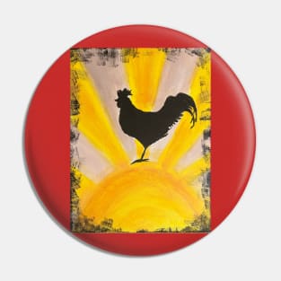 Sunrise Rooster Pin