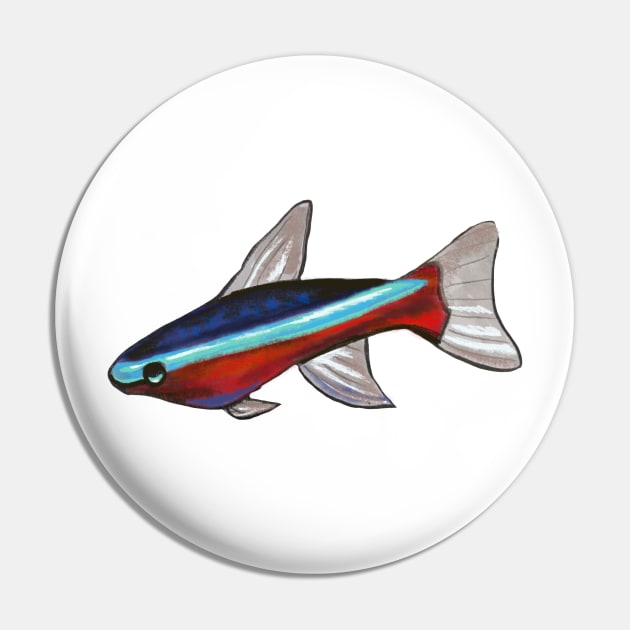 Neon Tetra Pin by shehitsback