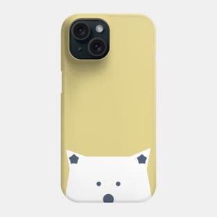 Peek-a-Boo Bear with Stars in Ears, Navy and Gold Phone Case