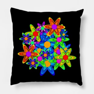 pop art flower design Pillow