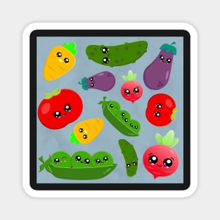 Cute Veg Pattern Magnet