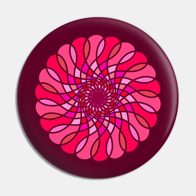 Curvy Pink Stained Glass Pin by ShinyBat