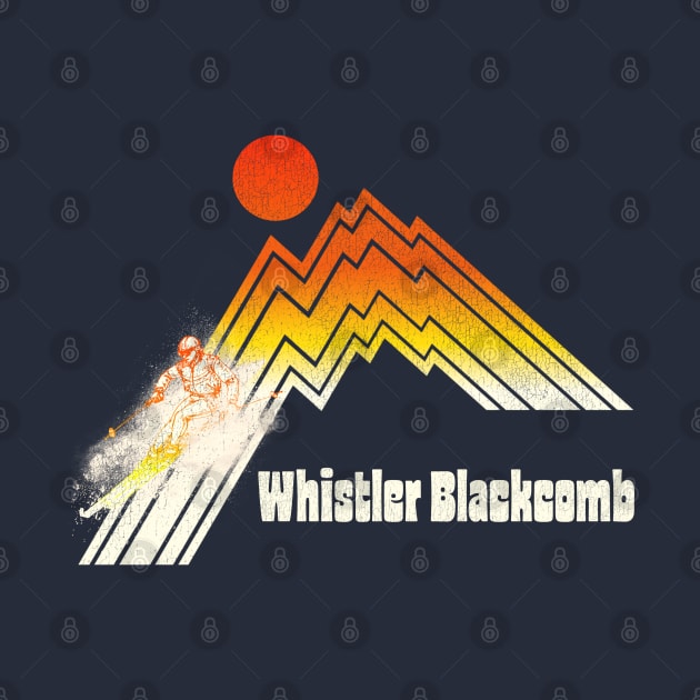 Ski Whistler Blackcomb Retro Stripe by darklordpug