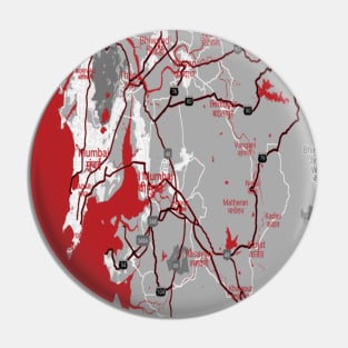 Mumbai red/grey map Pin