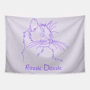 Razzle Dazzle Cat Tapestry