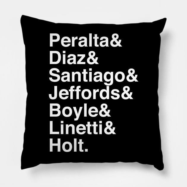 B99 Characters (White) Pillow by brendalee