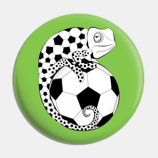 Soccer Chameleon Pin