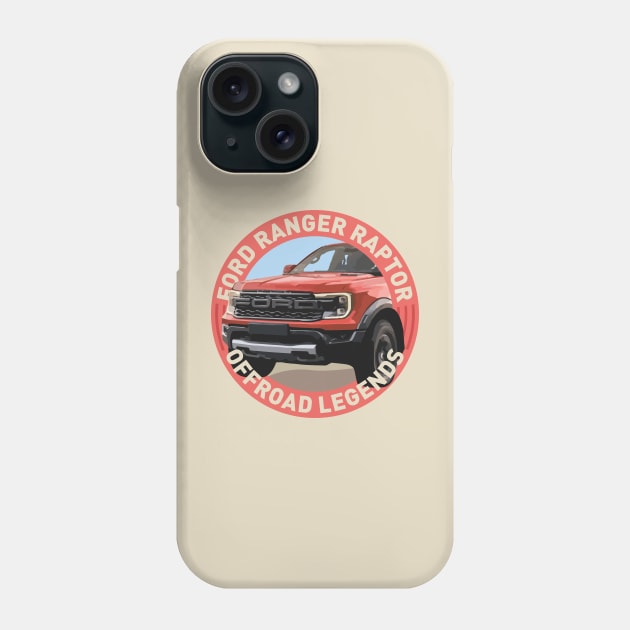 4x4 Offroad Legends: Ford Ranger Raptor Phone Case by OFFROAD-DESIGNS