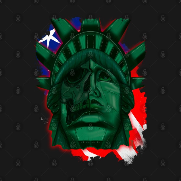 Statue of Liberty skull by Chillateez 