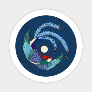 Minhwa: Asian Phoenix D Type (Korean traditional/folk art) Magnet