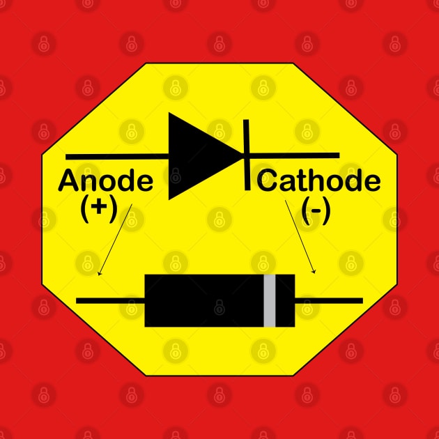 Diode pin identification sticker for electronics electrical engineering students and electricians by ArtoBagsPlus