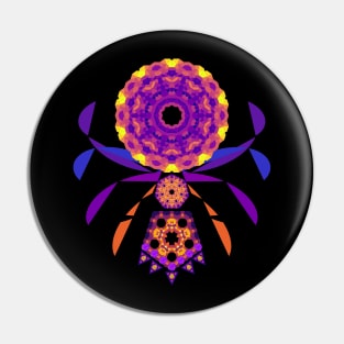 Mandala Orb Web Spider | Amethyst Ruby Citrine Yellow Red Purple Black Pin