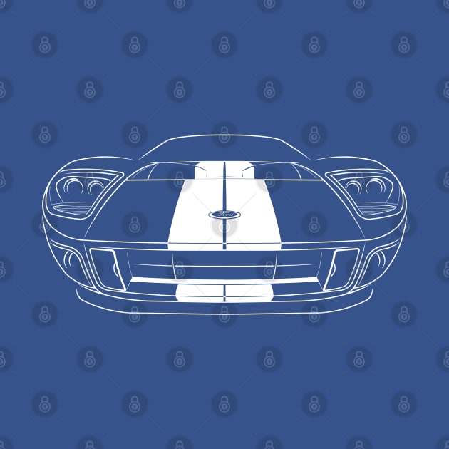 Ford GT - front stencil, white by mal_photography