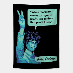 Shirley Chisholm Portrait and Quote Tapestry