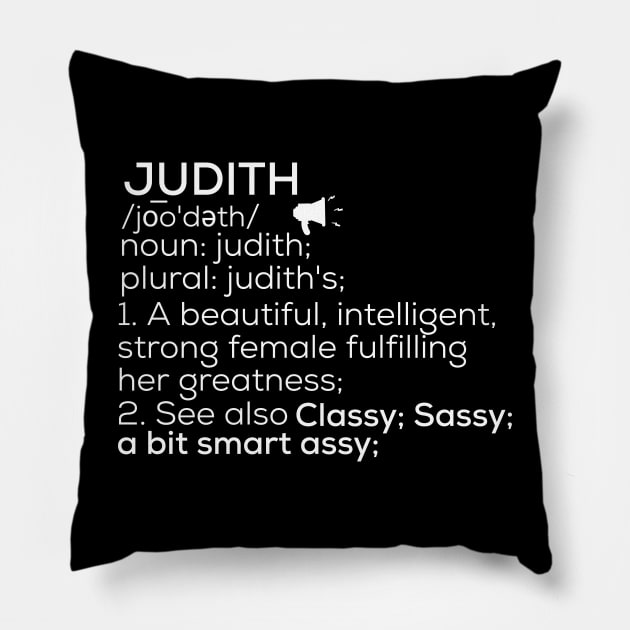 Judith Name Definition Judith Female Name Pillow by TeeLogic