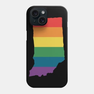 Indiana State Rainbow Phone Case