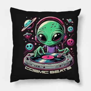 DJ Alien In Space Pillow