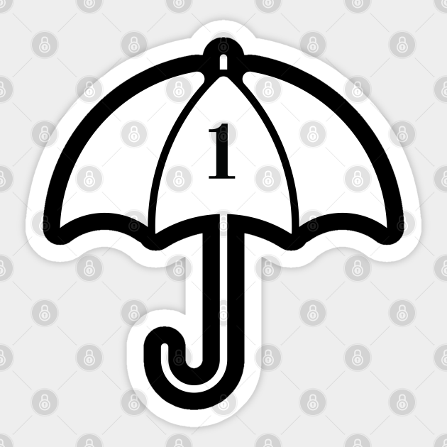 Number 1 Luther Umbrella Academy Inverted Umbrella Academy Sticker Teepublic Au