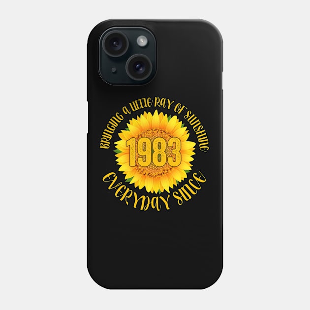 40th Birthday - Bringing A Little Ray Of Sunshine Since 1983 Phone Case by Kudostees