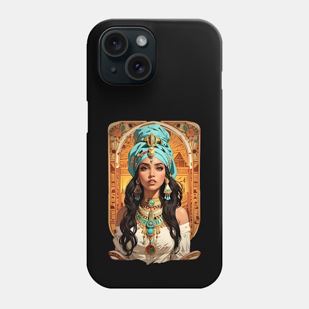 Cleopatra Queen of Egypt retro vintage floral design Phone Case by Neon City Bazaar