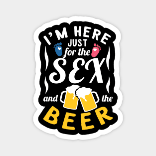 Baby Shower Announcement Just Here For The Sex And The Beer Magnet