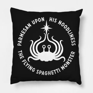 Flying Spaghetti Monster - His Noodliness (White) Pillow