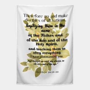 Matthew 28:19-20 Famous Bible Verses Tapestry