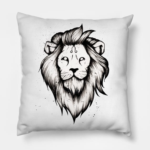 Leo Zodiac Pillow by snowsart