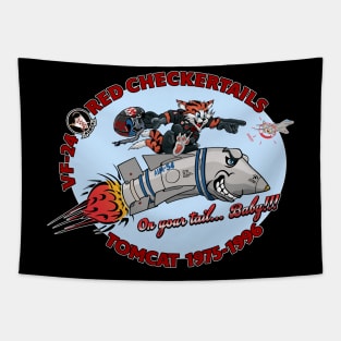 VF-24 Red Checkertails Nose Art Tapestry