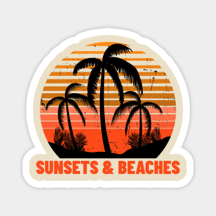 Sunsets and Beaches Tropical Magnet