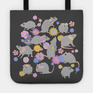 Rats and flowers Tote