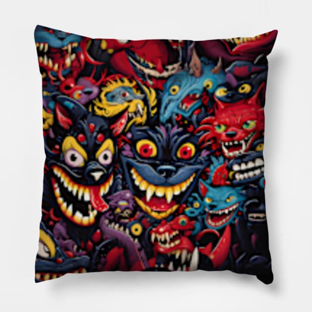 Mad Dogs Pillow by nnyuliv