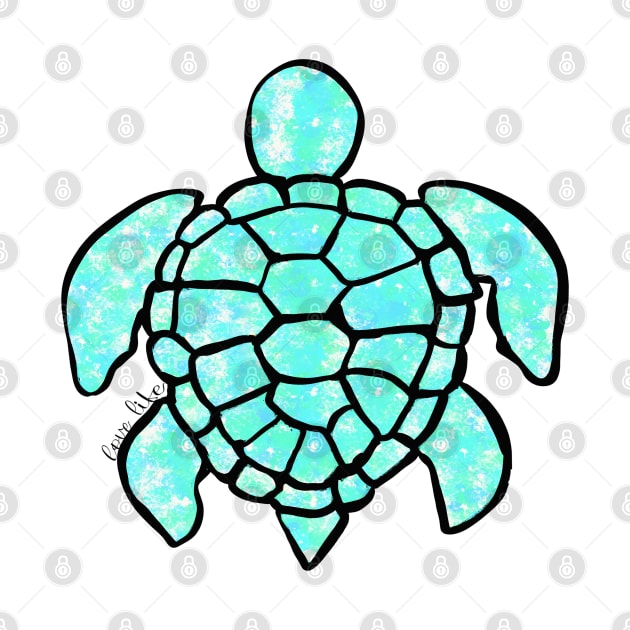 Love Life Aqua Sea Turtle by Sheila’s Studio