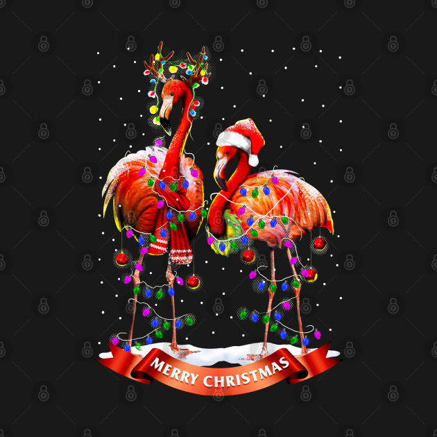 Discover Christmas Flamingos - Flamingos - T-Shirt