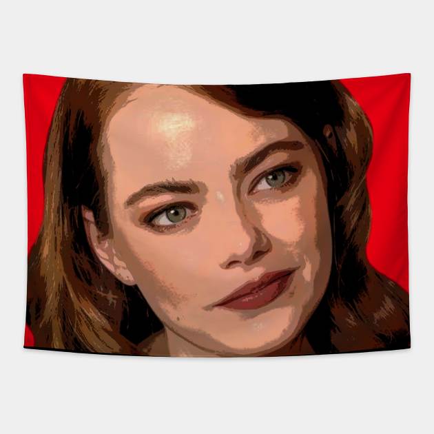 emma stone Tapestry by oryan80