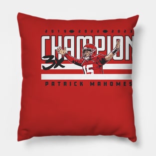 Patrick Mahomes 3x World Champ Pillow