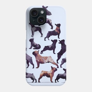 French bulldog print, watercolor buldog, French bulldog silhouette, colorful French bulldog Phone Case