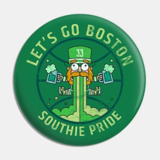 Let's Go Celtics! Drunken Leprechaun Boston Fan Gift Pin