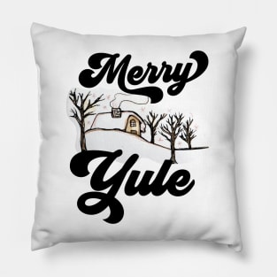 Merry Yule Snow Season Pillow