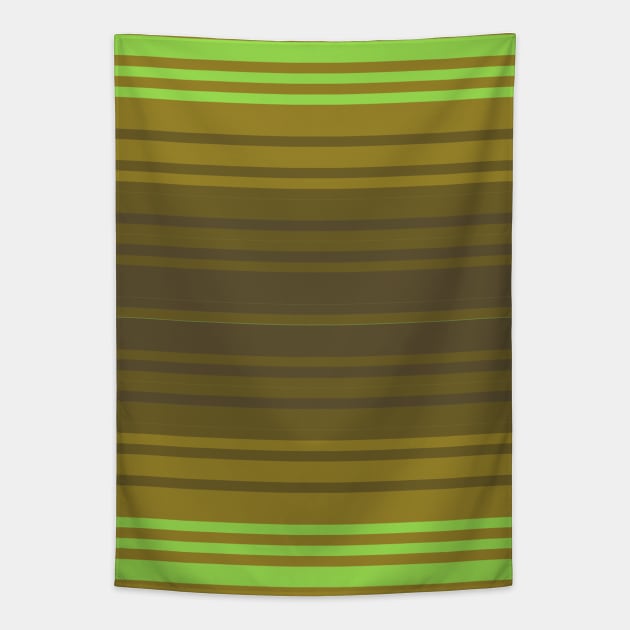 Brown and Green Gradient Stripes Tapestry by saradaboru