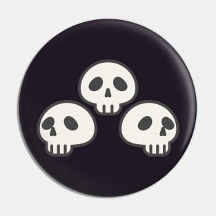 Triple skulls Pin