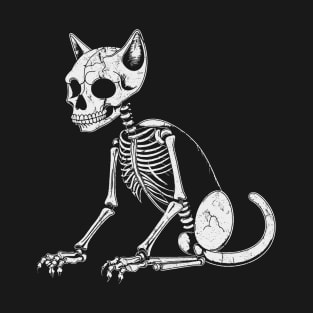 Vintage skeleton cat T-Shirt