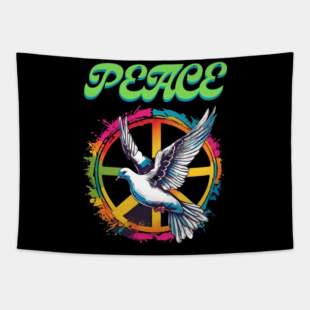 Give-peace-a-chance Tapestry by Jhontee